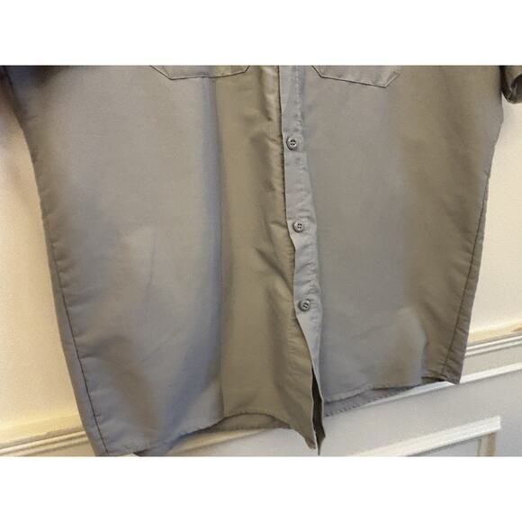 Red Kap SP24LA0 Gray Short Sleeve Work Shirt Men’s Large Button Front Uniform - Picture 8 of 14